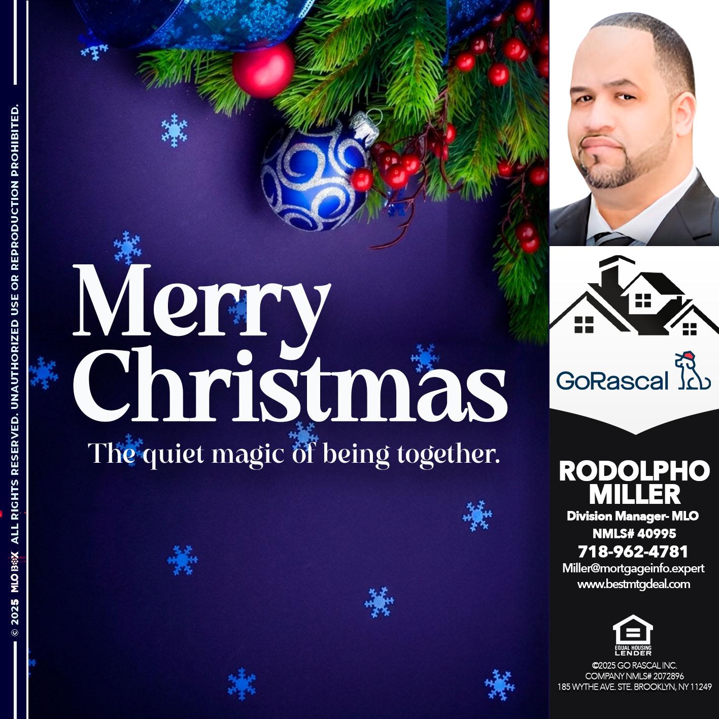 merry christmas - Rodolpho Miller -Division Manager- MLO