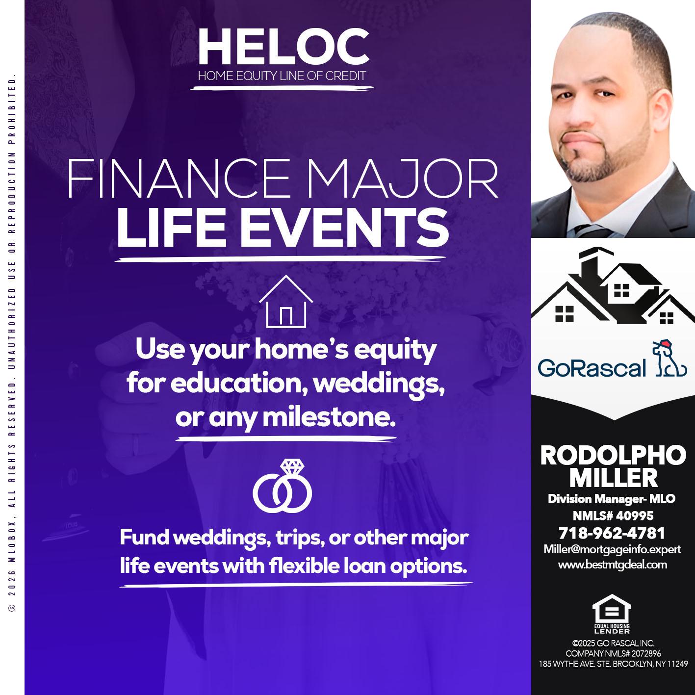 HELOC - Rodolpho Miller -Division Manager- MLO