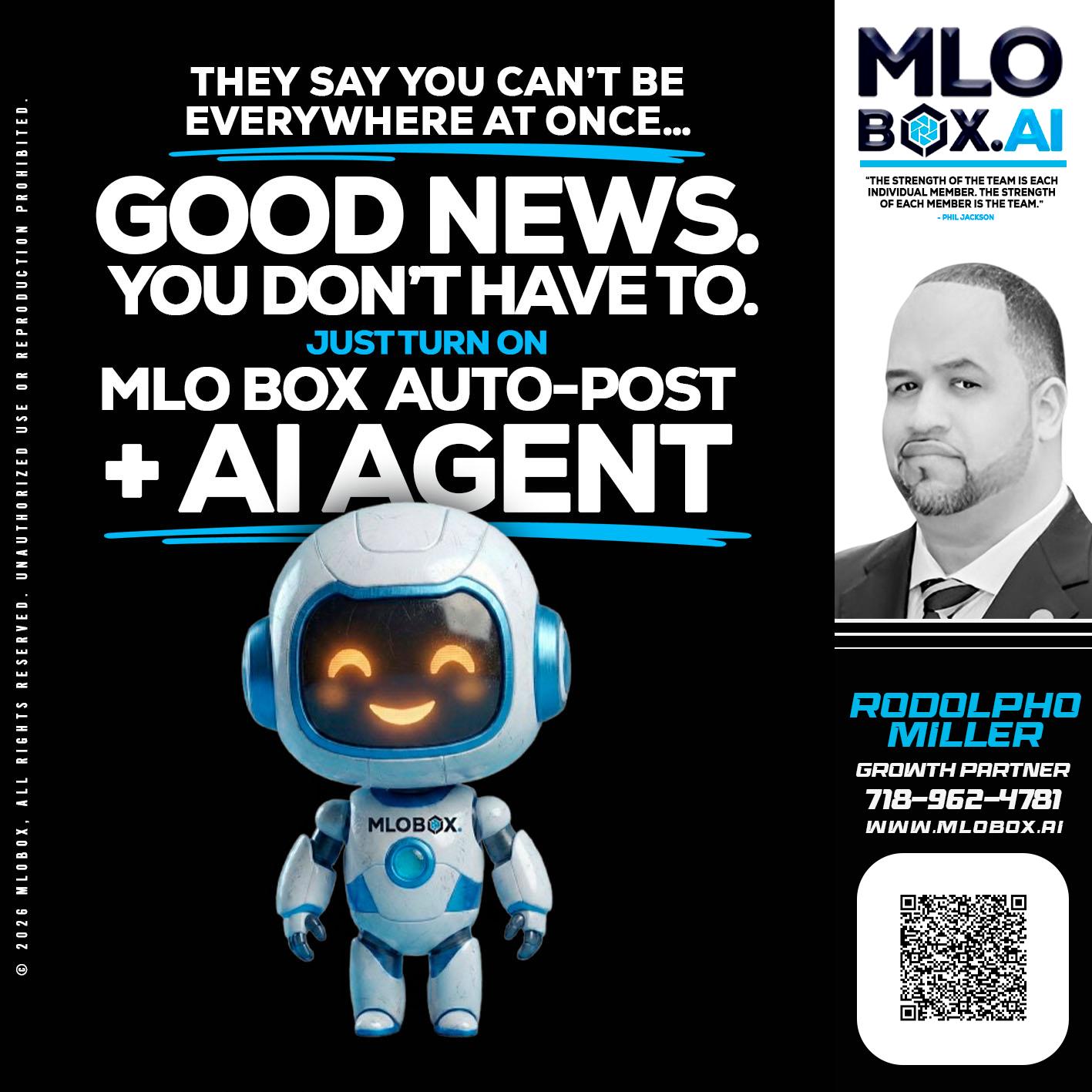 GOOD NEWS - Rodolpho Miller -Division Manager- MLO