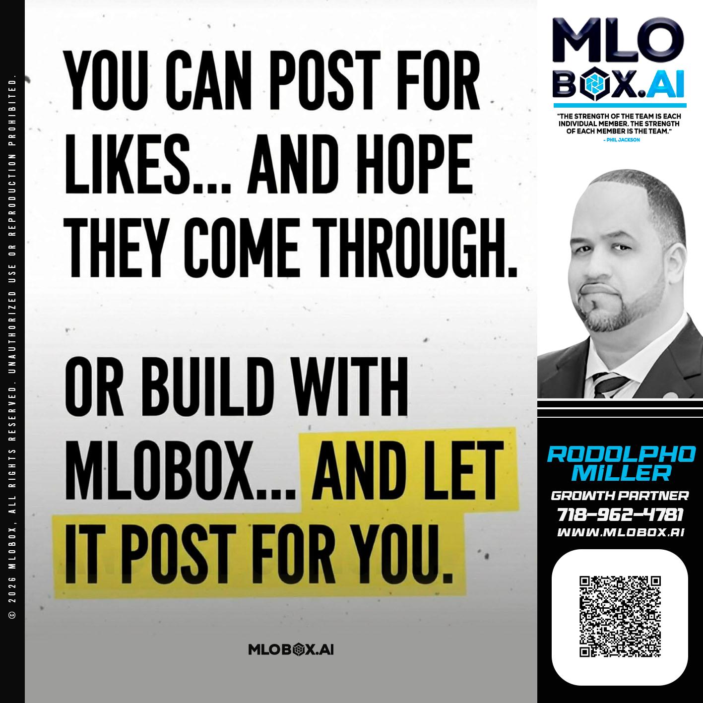 you can post - Rodolpho Miller -Division Manager- MLO