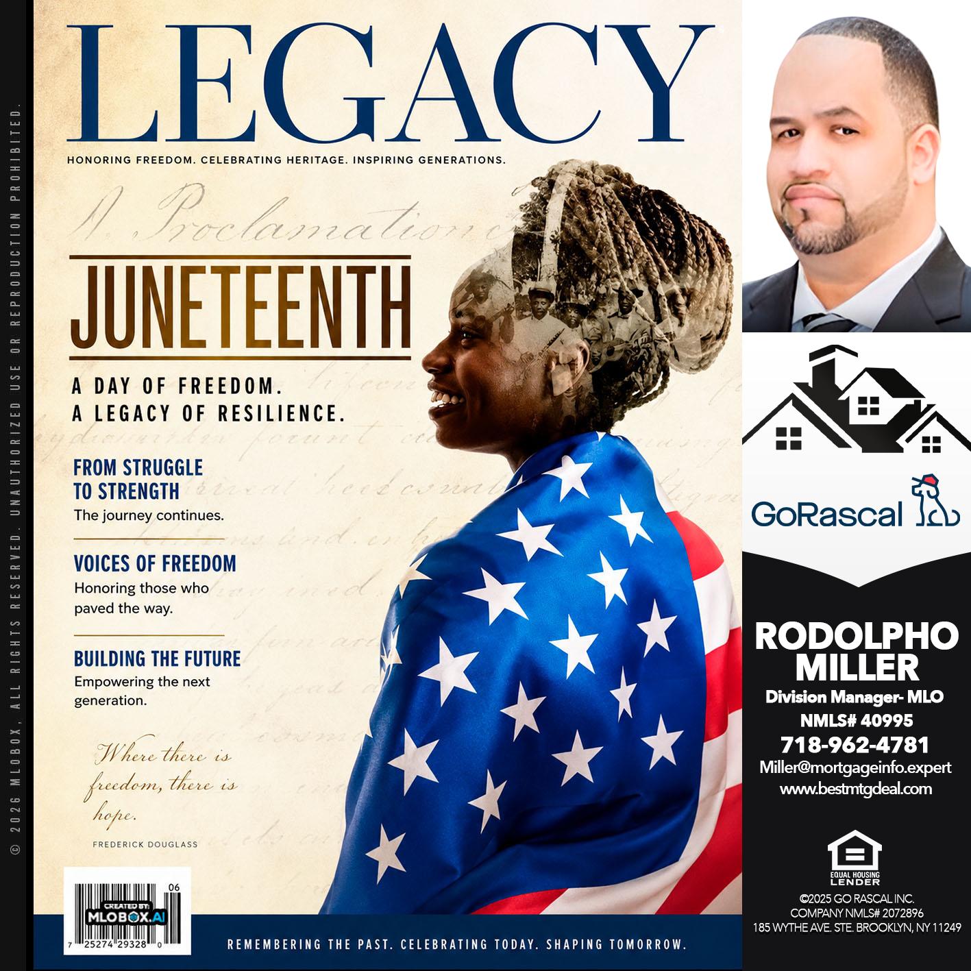 LEGACY - Rodolpho Miller -Division Manager- MLO