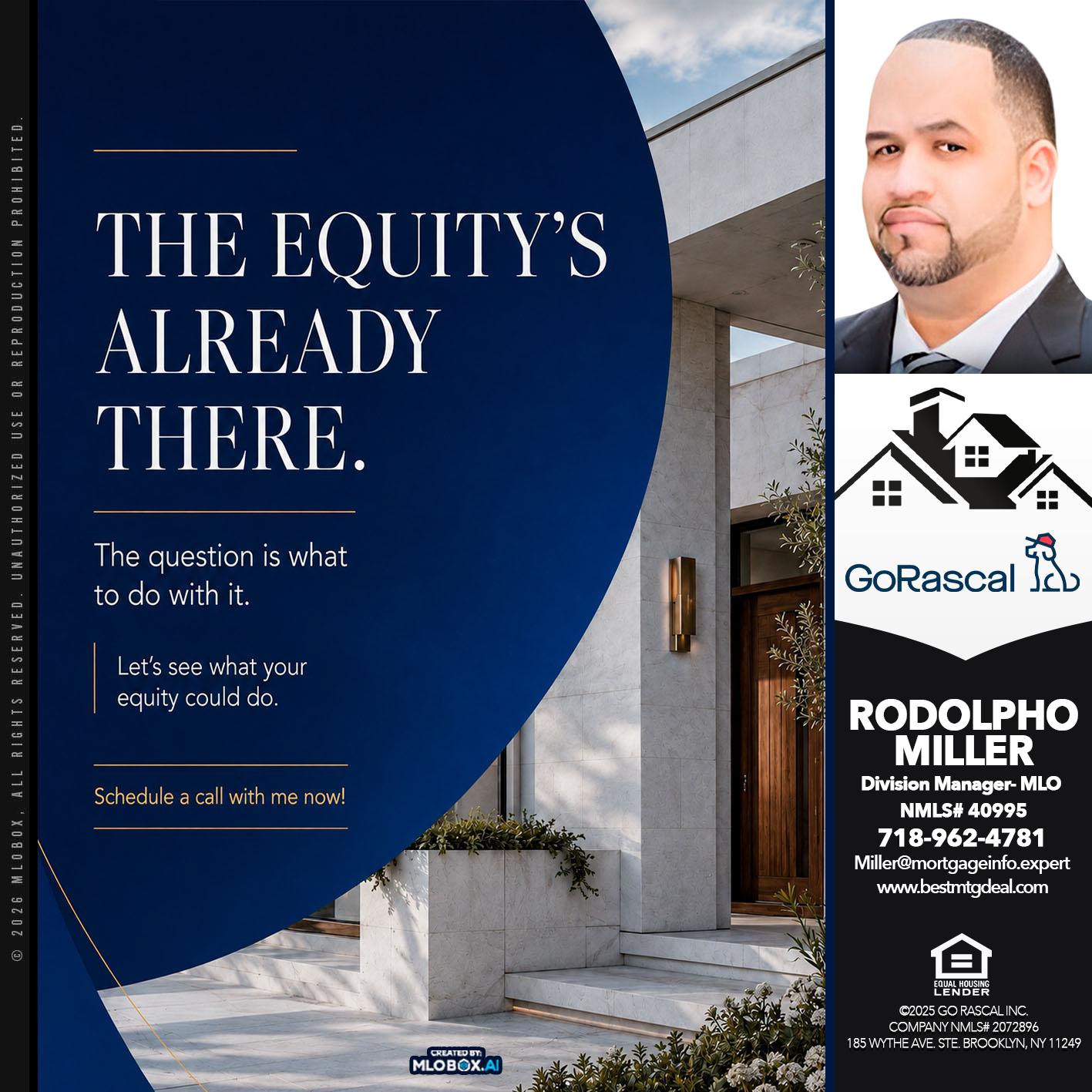 the equity's - Rodolpho Miller -Division Manager- MLO