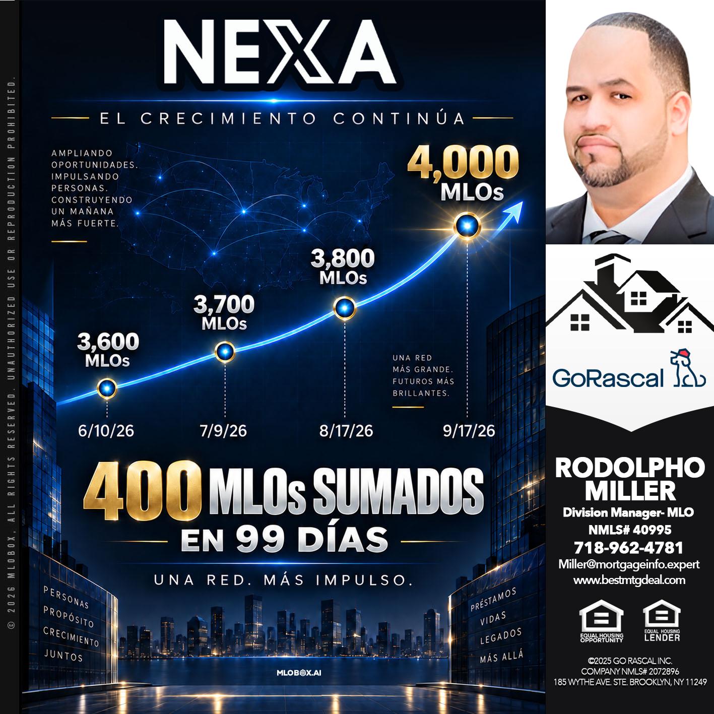NEXA 4 MIL MLOs - Rodolpho Miller -Division Manager- MLO