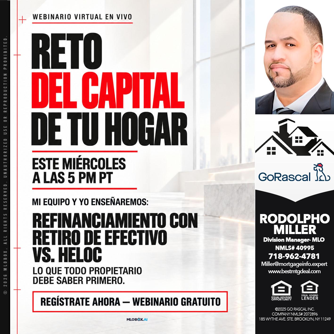 RETO DEL CAPITAL - Rodolpho Miller -Division Manager- MLO
