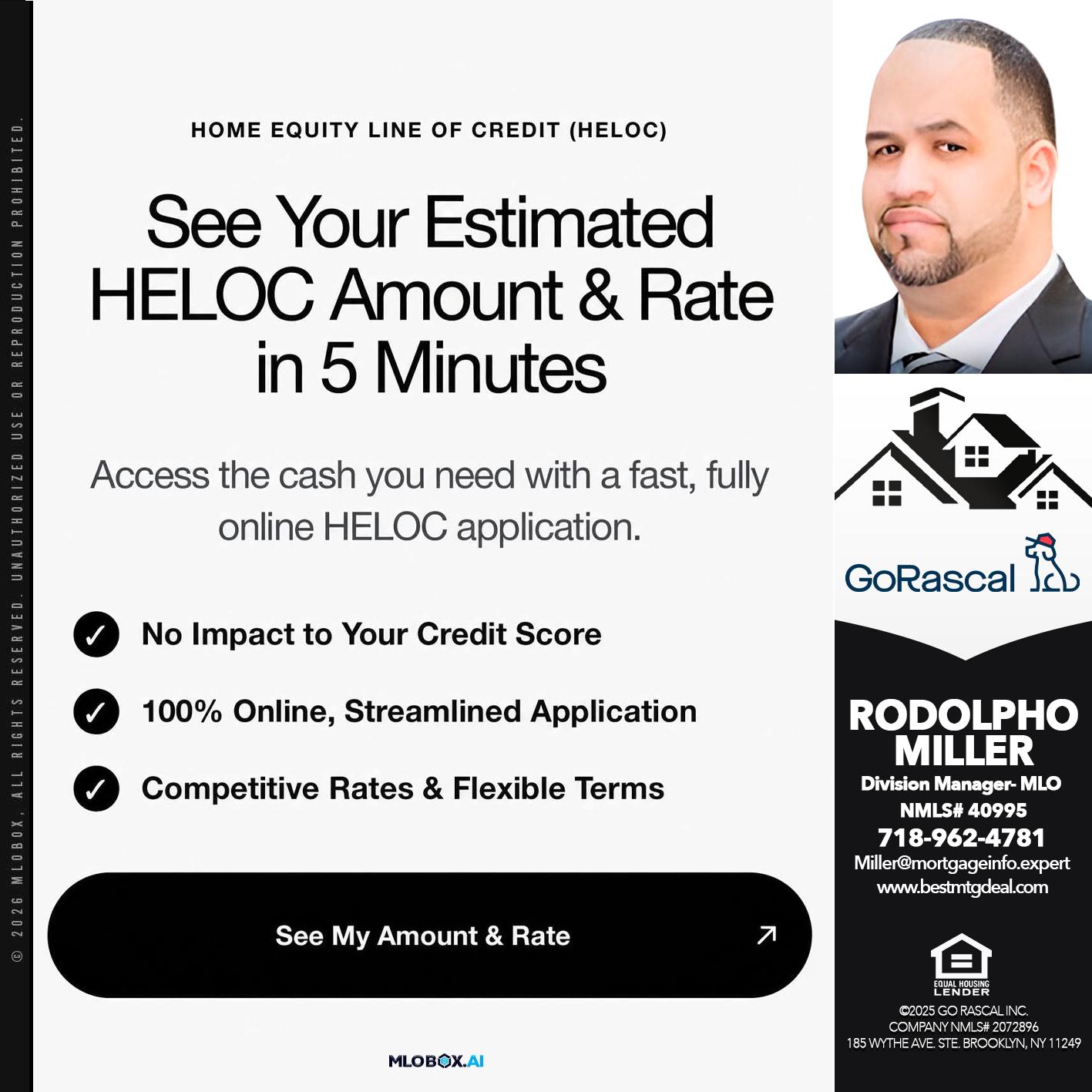 SEE YOU - Rodolpho Miller -Division Manager- MLO